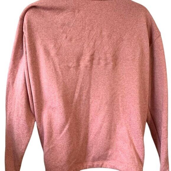 Victorias Secret Pink XS Half-Zip Pullover Sweater Rose Pink Knit Womens Top - Picture 6 of 7